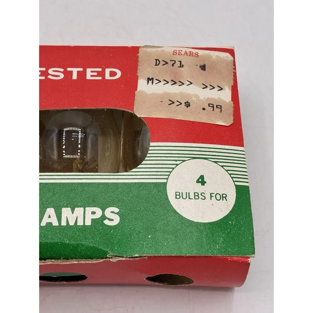 Vintage Wynne C-9 Clear Christmas Bulbs Sears Box 4 Pack NOS￼